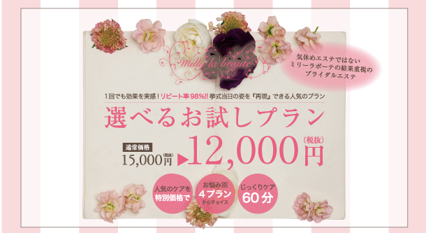 ブライダルエステお試しプラン